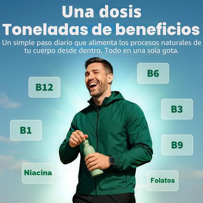 Paquete de 4 gotas líquidas de vitamina B12 y B6, complejo de vitam...