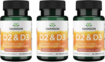 Swanson D2 y D3-2,000 UI - Suplemento de salud dental y ósea - Ofre...