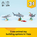 LEGO Creator - Juguete de construcción de tiburón feroz con cofre d...