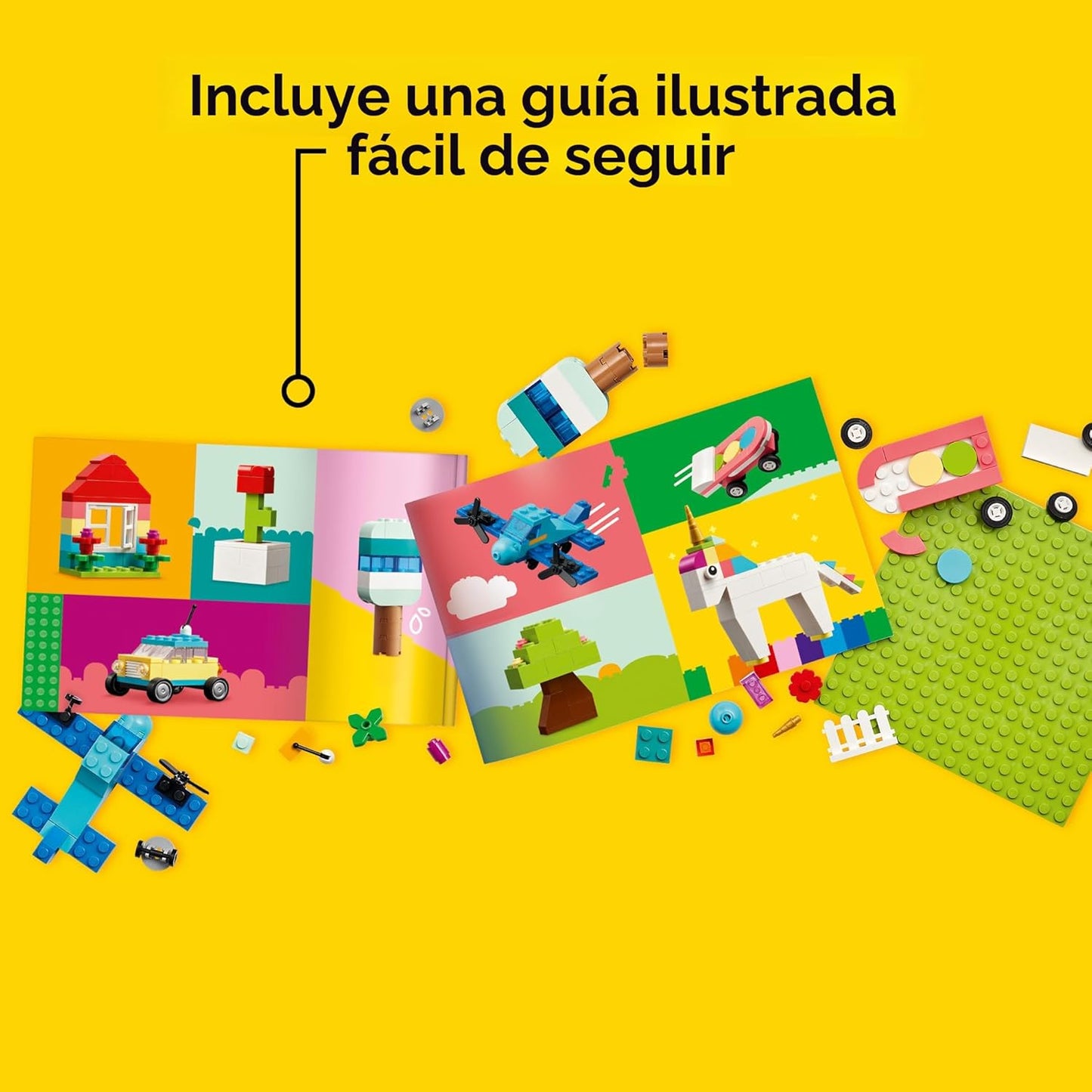 LEGO Bloques de construcción clásicos y vibrantes de caja de ladrillos – Juguetes sensoriales y de aprendizaje para niños y niñas, a partir de 4 años – Juguetes preescolares – Regalo para cumpleaños – 11038