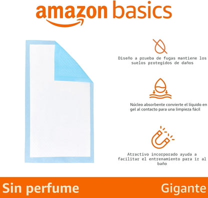 Amazon Basics Almohadillas absorbentes para orinar para perros y ca...