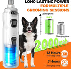 Molinillo de uñas para perros con 2 luces LED, potente, 2 velocidad...
