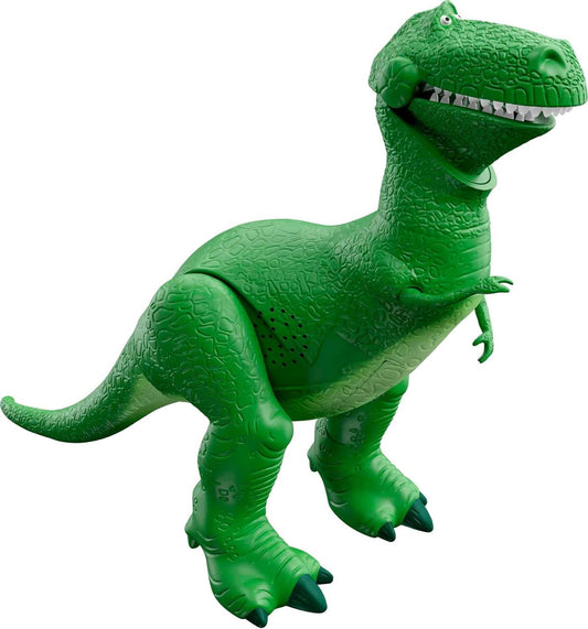Mattel Disney y Pixar Toy Story Figura de Acción de Dinosaurio que Habla con Brazos Movibles, Risas Rugientes Rex Dino Toy, T Rex de 10.8 Pulgadas con Más de 40 Sonidos y Frases