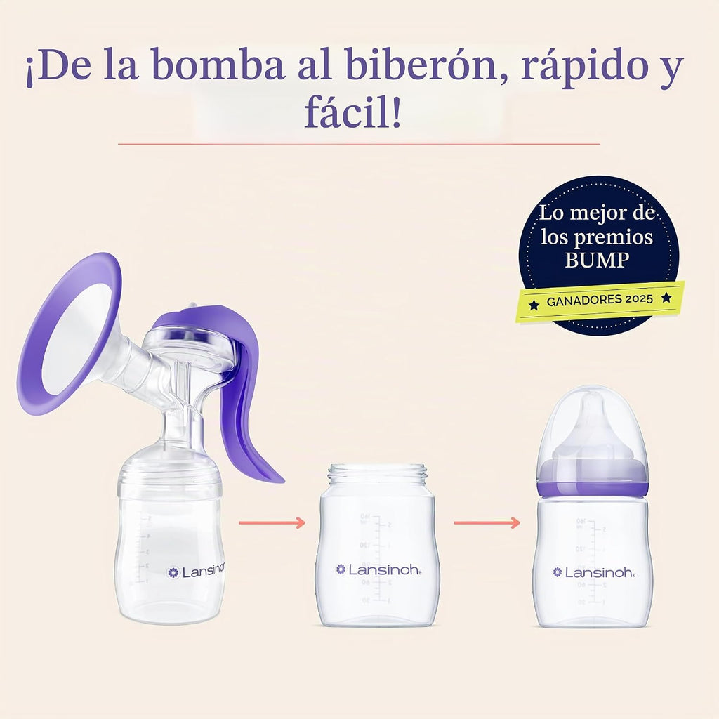 Lansinoh Extractor de leche manual, extractor de mano para lactanci...