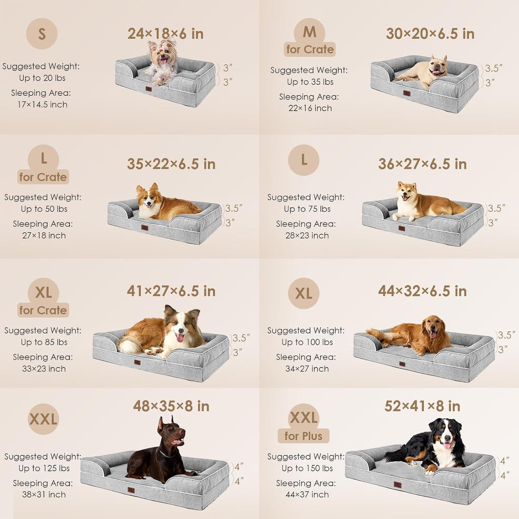 EHEYCIGA \u2013 Cama ortopédica impermeable para perros extragrande...