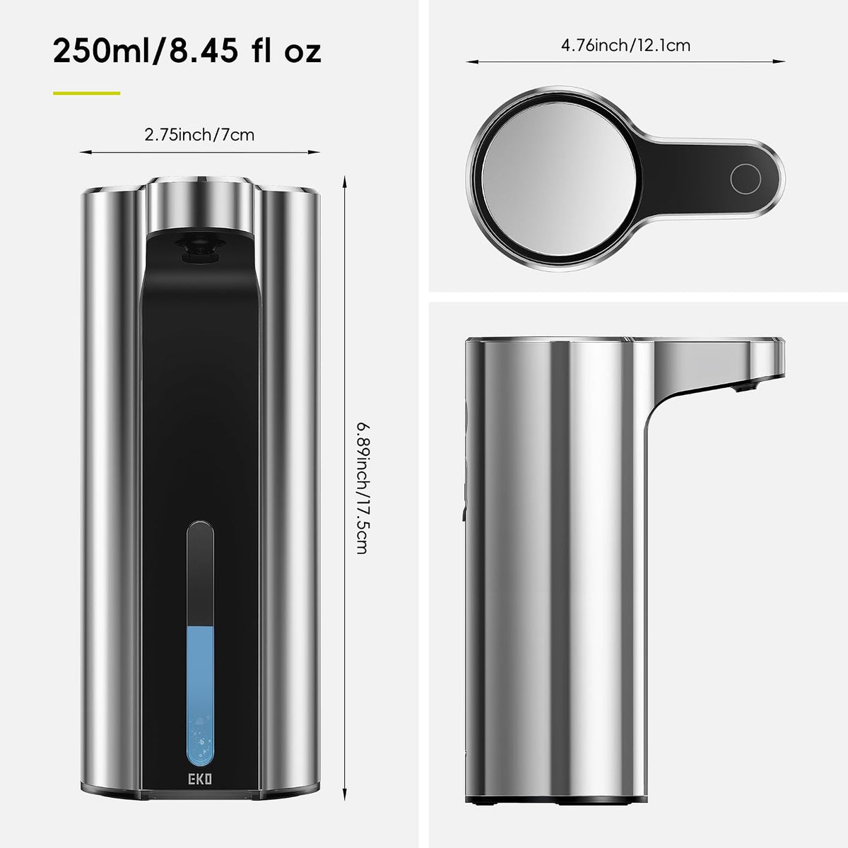 EKO Aroma - Dispensador automático de jabón líquido de 9 onzas líqu...