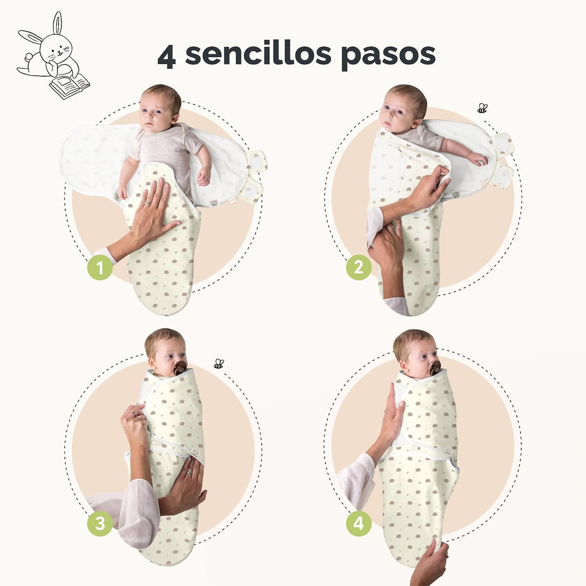 KeaBabies Paquete de 3 Sacos de Dormir Orgánicos para Bebés - Pañal...