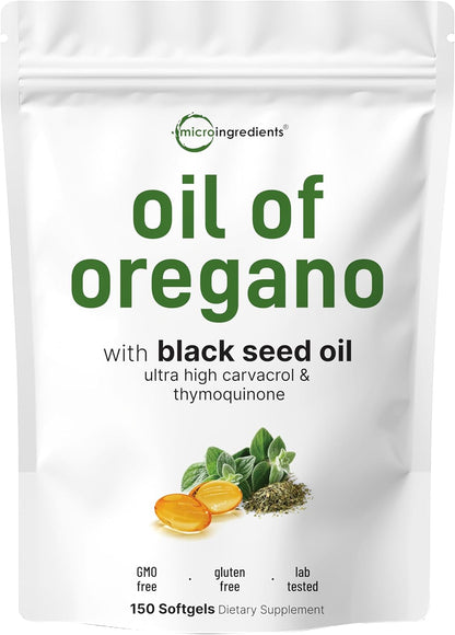 Micro Ingredients Cápsulas Blandas de Aceite de Orégano, 150 Unidad...