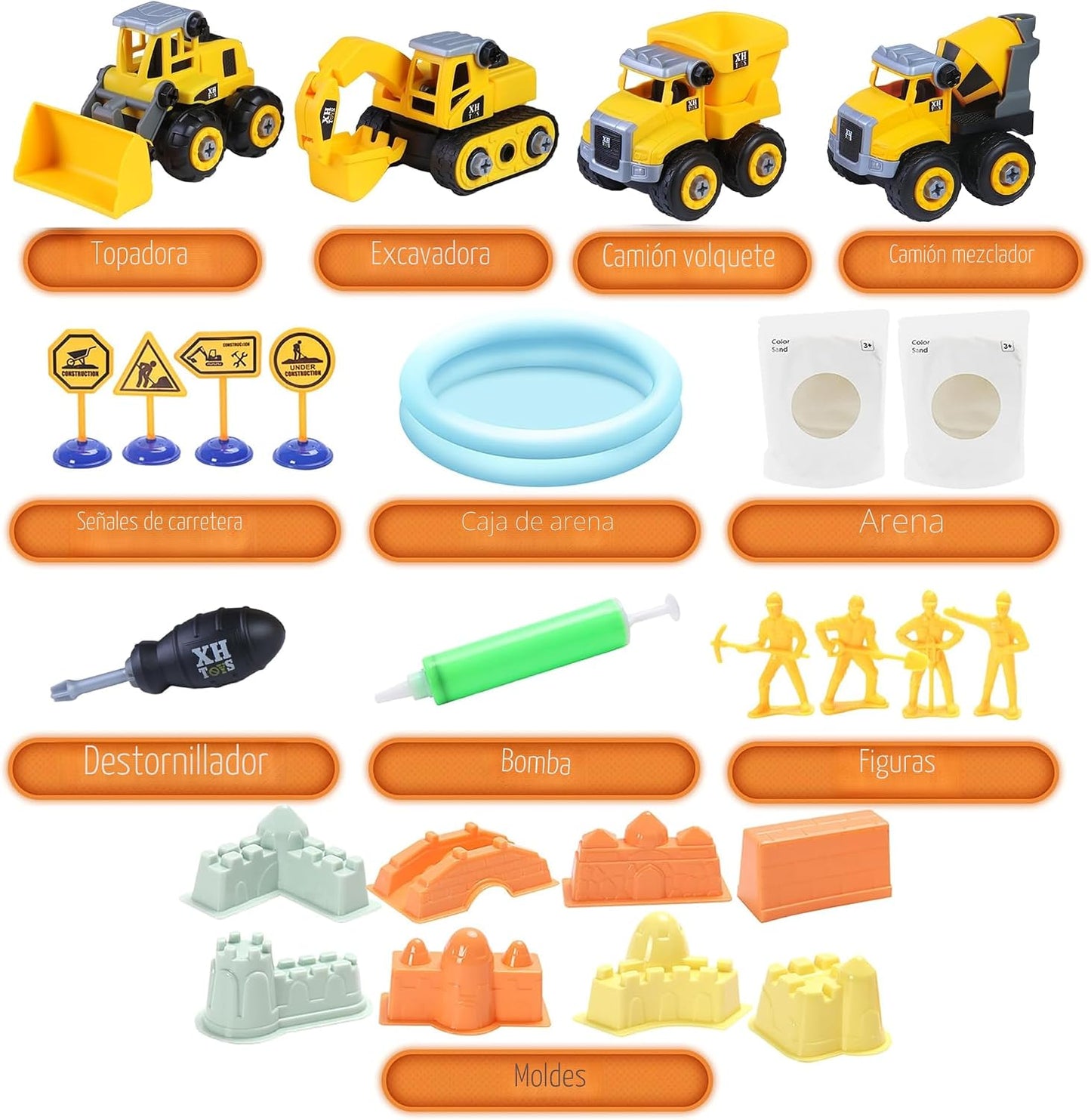 YIDESTARS Kit de arena de construcción de juego, arena mágica de 2....