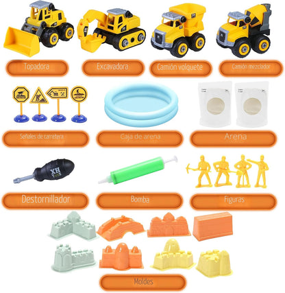 YIDESTARS Kit de arena de construcción de juego, arena mágica de 2....