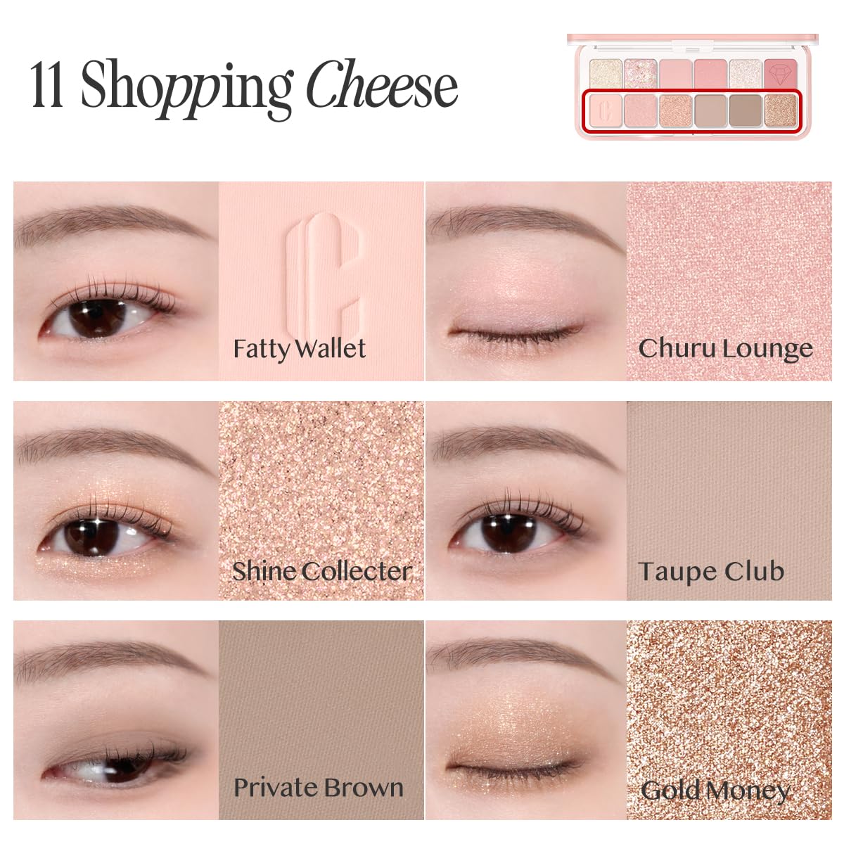 CLIO PRO PALETA DE OJOS AIR (11 SHOPPING CHEESE)
