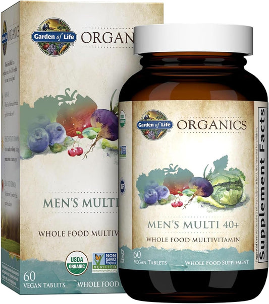 Garden of Life Organics Multivitamínico de alimentos enteros para h...