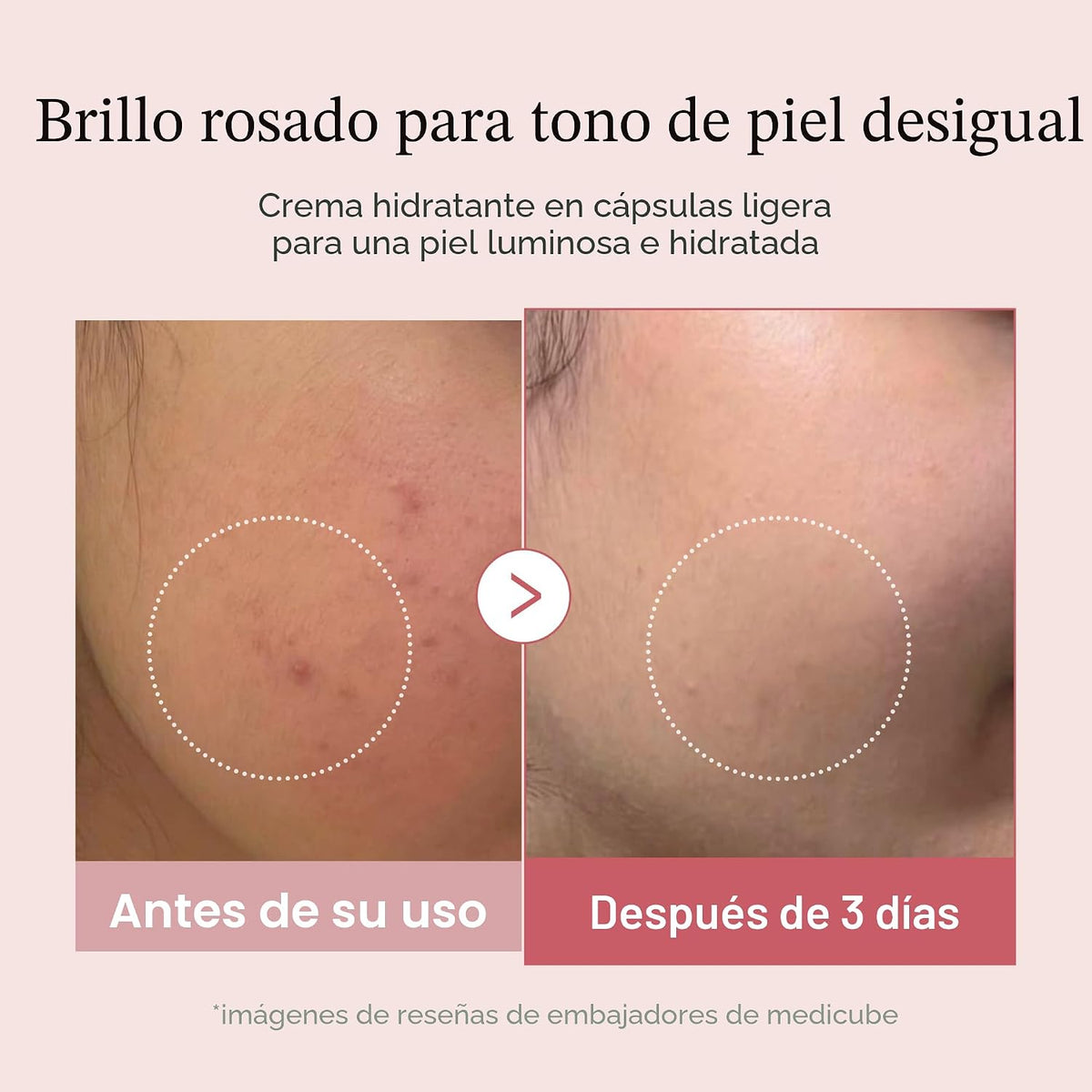 medicube Crema Cápsula con Salmón DNA PDRN Colágeno Rosa | Crema li...