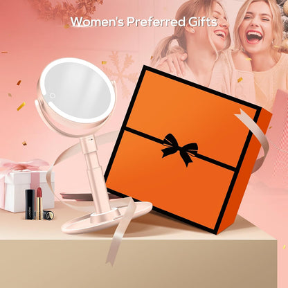 B Beauty Planet Espejo de maquillaje con luces, espejo de aumento i...