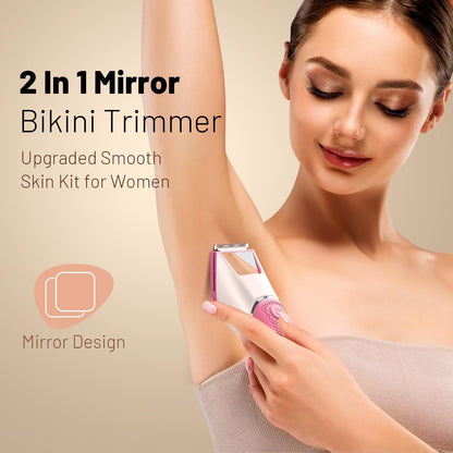 Recortadora de bikini recargable para mujeres: afeitadora corporal...