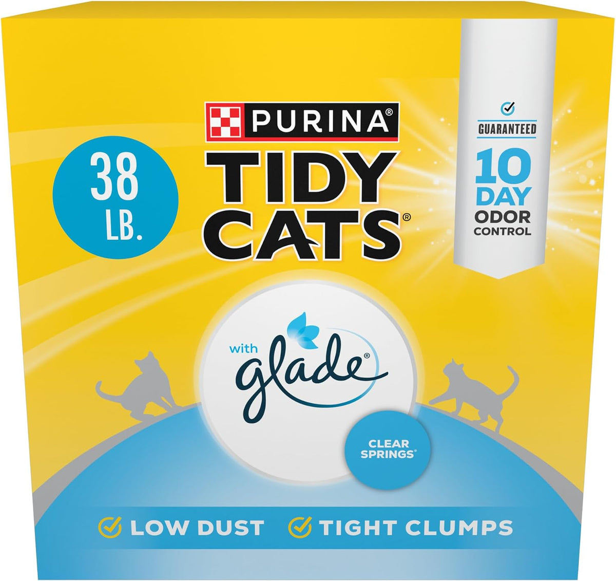 Purina Tidy Cats Arena Aglomerante para Múltiples Gatos, Glade Clea...