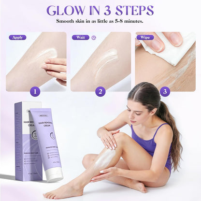 Crema depilatoria corporal y facial para mujeres y hombres, crema d...