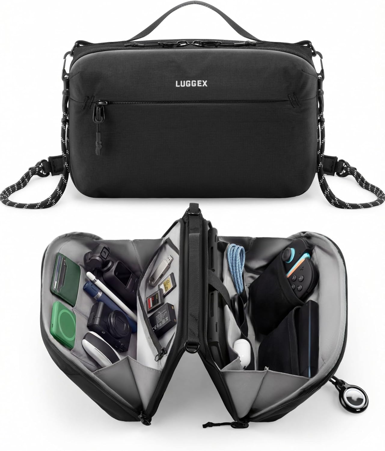 LUGGEX CBX01 - Estuche de viaje organizador de electrónica, bolsa d...