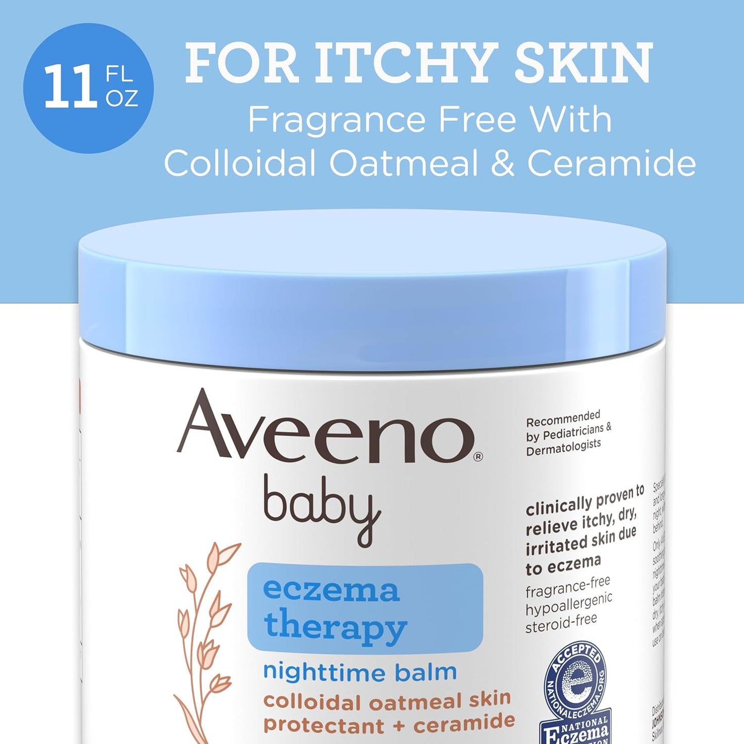Aveeno Baby - Bálsamo corporal nocturno para tratamiento del eccema...