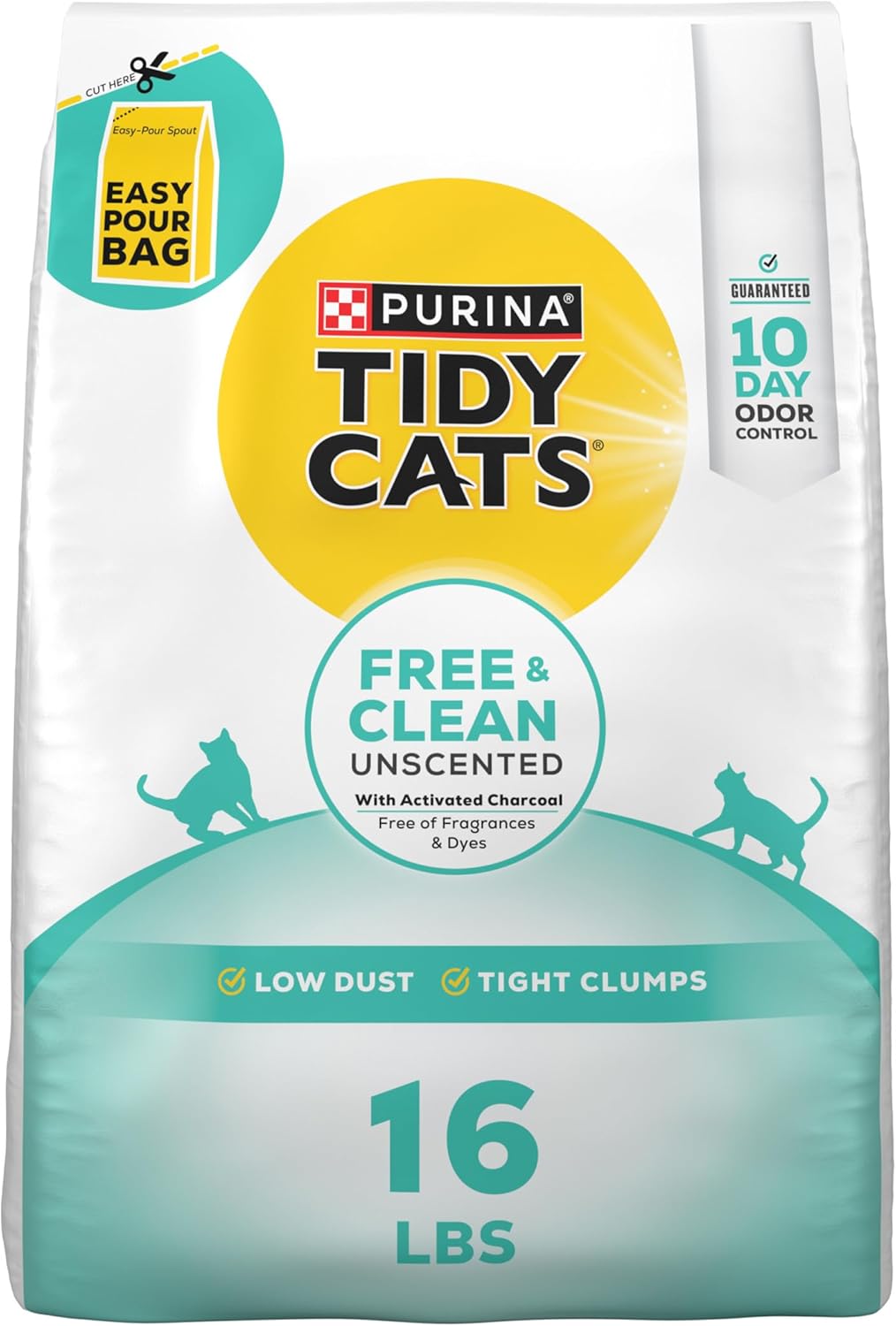 Purina Tidy Cats - Arena aglutinante para gatos, control de olores,...