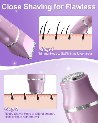 Maquinillas de afeitar eléctricas para mujer, recortadora de bikini...
