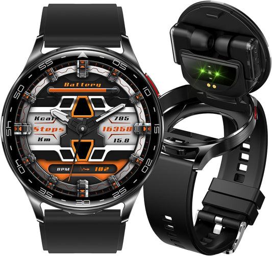Reloj inteligente Alliget con auriculares, reloj inteligente Blueto...