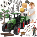 Peagprav Juego de juguetes de tractor de animales de granja - tract...