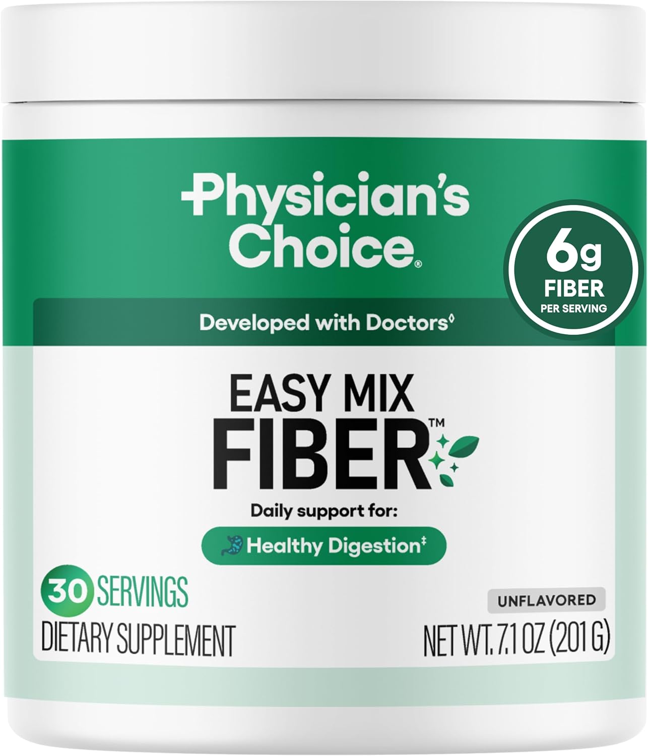 Physician's CHOICE Fibra de mezcla fácil para la salud digestiv...