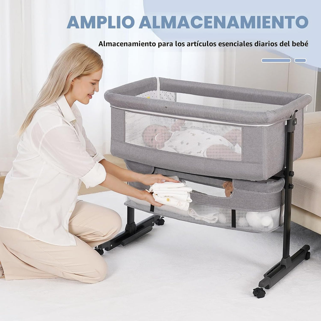 Cuna de bebé Semphis, cuna de 3 en 1 para colocar junto a la cama,...
