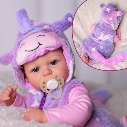 BABESIDE Juego de muñecas de bebé ligeras, muñeca suave realista de...