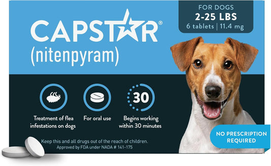 Capstar (Nitenpyram) Tratamiento oral de pulgas de acción rápida pa...