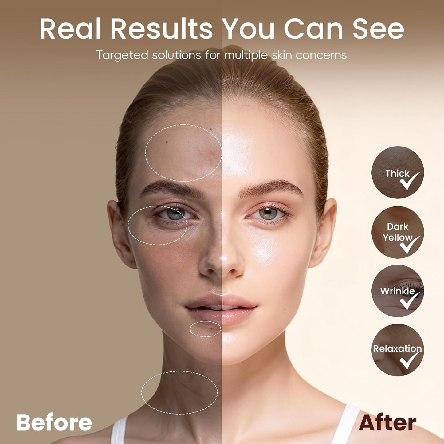 Masajeador facial y cuello, terapia de luz roja de mano, dispositiv...