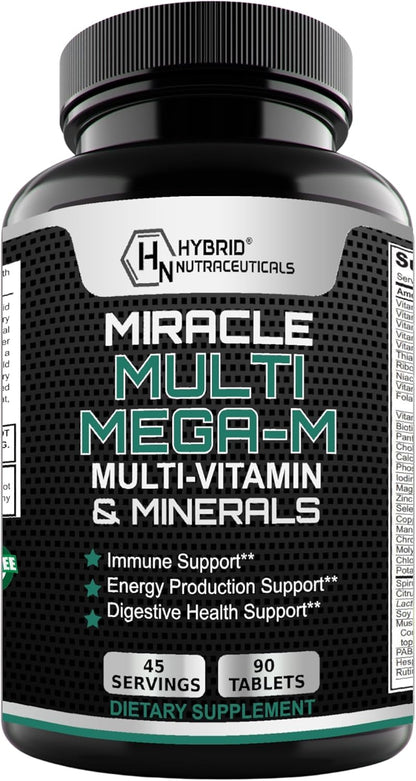 Hybrid Nutraceuticals MEGA-M Multivitamínico para hombres y mujeres...