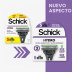 Schick Maquinillas de afeitar Hydro Ultra Sensitive de 3 cuchillas...