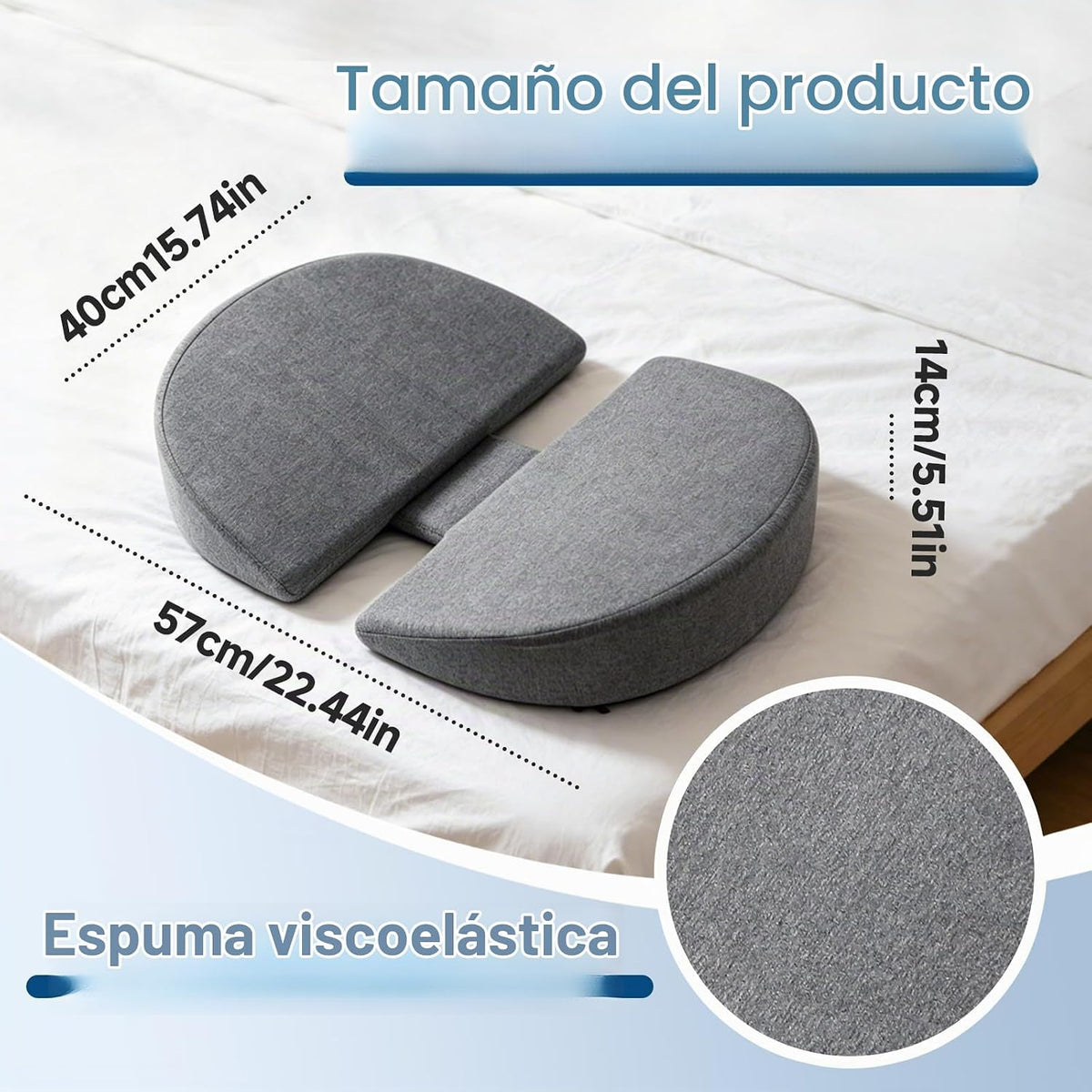 Almohadas de embarazo para dormir, cojín de cuña de embarazo, sopor...
