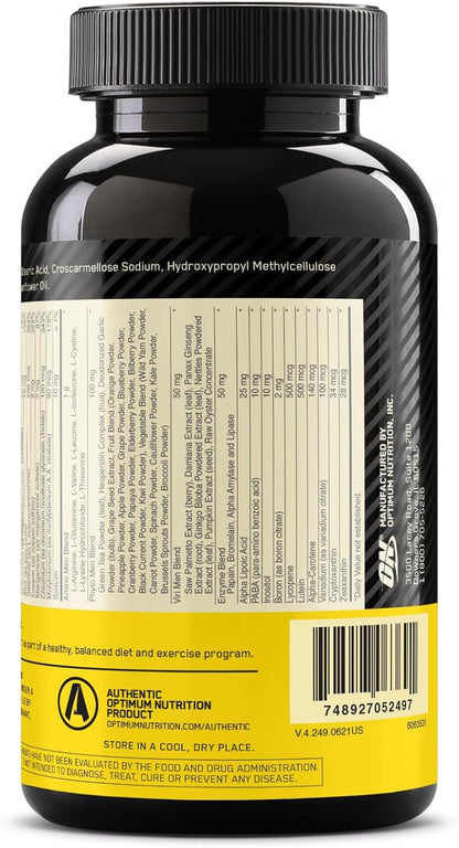 Optimum Nutrition Opti-Men - Multivitamínico diario para hombres, s...