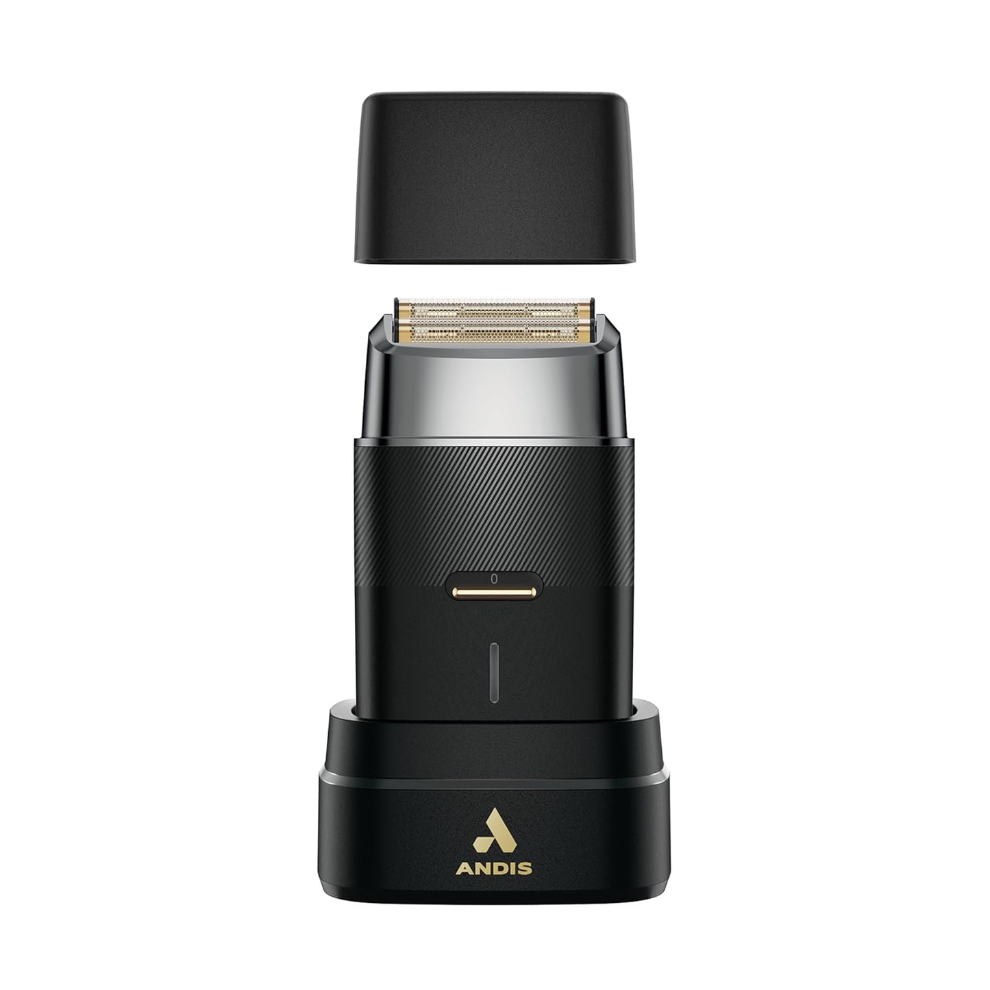 Andis 563616 Pro Foil Plus II - Afeitadora inalámbrica, láminas de oro y titanio, batería de iones de litio, incluye soporte de carga USB-C, color negro