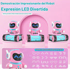 ALLCELE Robot de juguete LED RC para niñas con Walkie Talkie, progr...