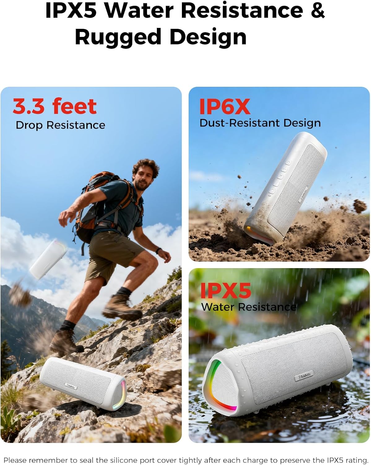 BolaButty Altavoz Bluetooth con sonido HD, inalámbrico portátil, IP...