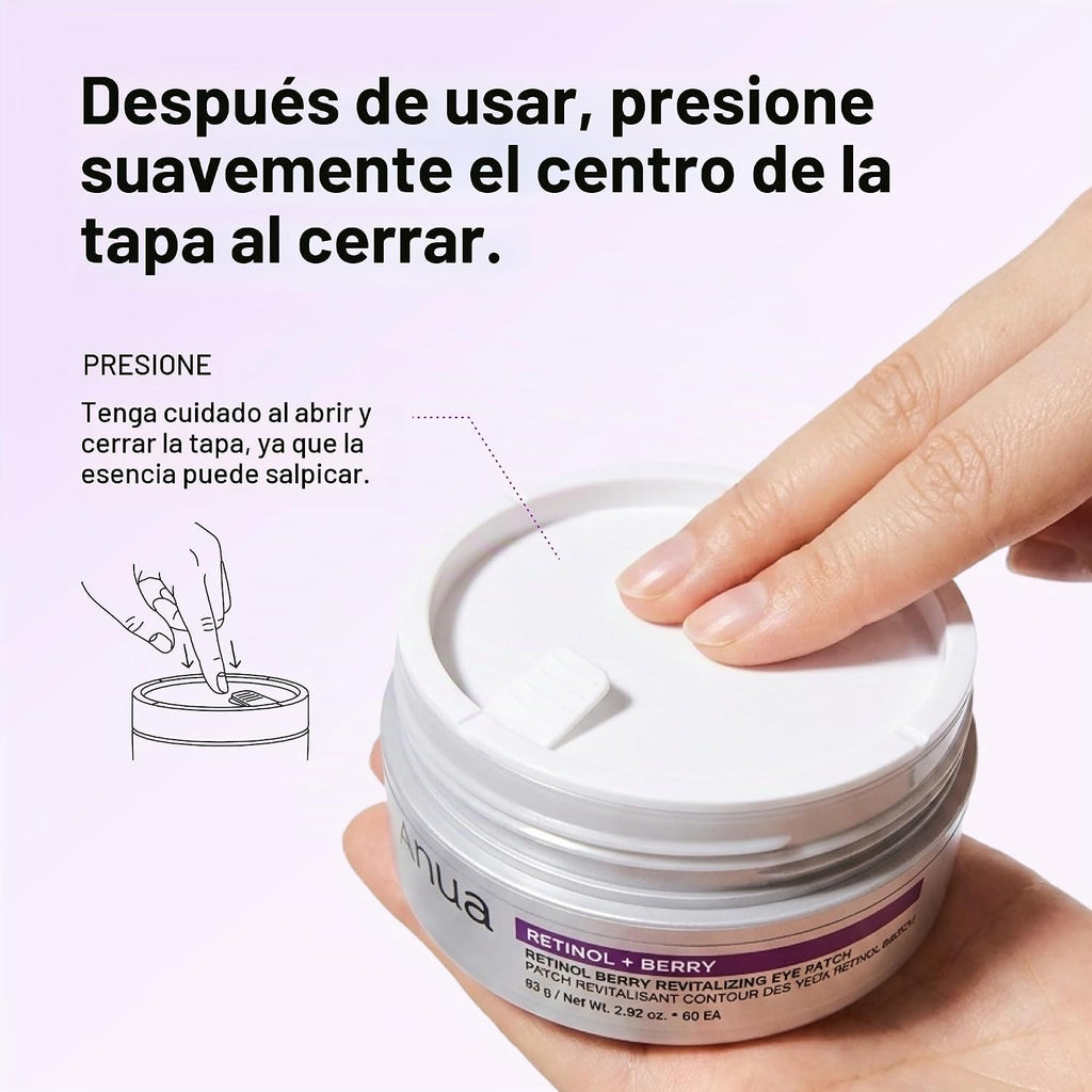 ANUA Parches para Ojos Retinol Berry, 60 unidades | Máscara de hidr...