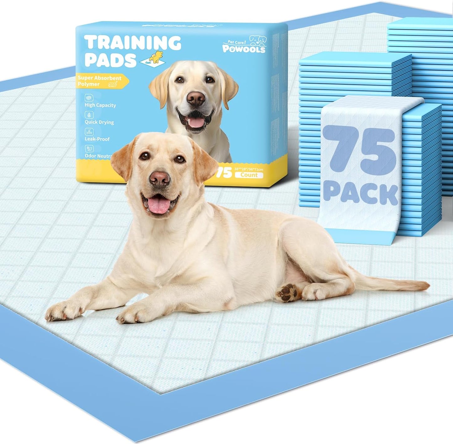 Powools Paquete de 75 Almohadillas XX-Large para Cachorros - 38"...