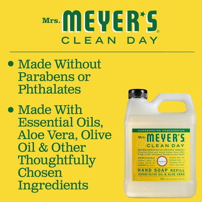 MRS. MEYER'S CLEAN DAY - Repuesto de jabón de manos, hecho con...
