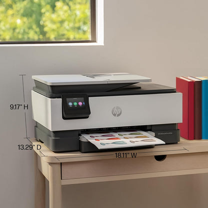 HP OfficeJet Pro 8125e Impresora inalámbrica todo en uno de inyección de tinta a color, impresión, escaneo, copia, ADF, impresión dúplex mejor para oficina en casa, prueba de tinta instantánea de 3 meses incluida, habilitada para IA (405T6A)
