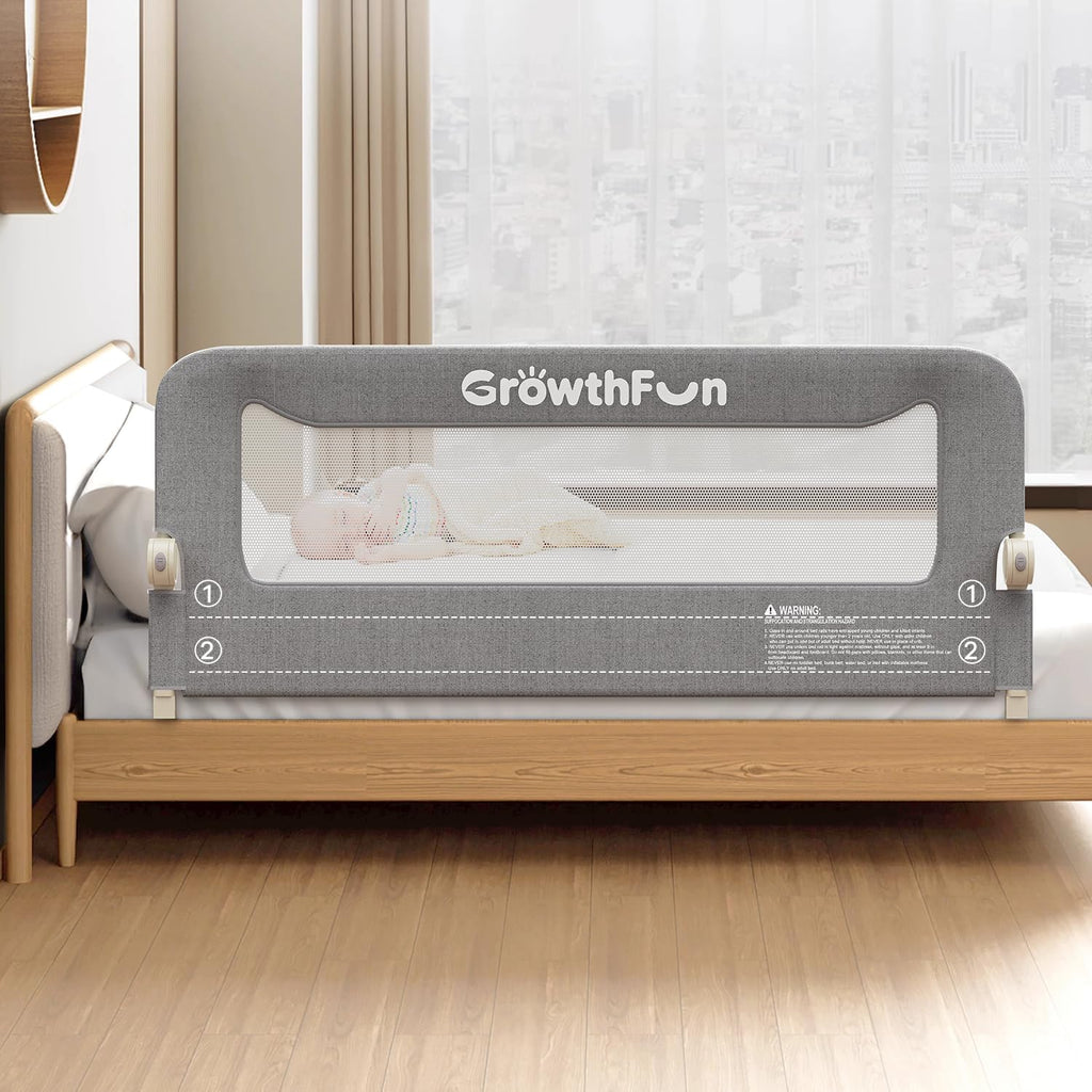 GrowthFun Riel de cama de 1 pieza de 59 pulgadas para niños pequeño...