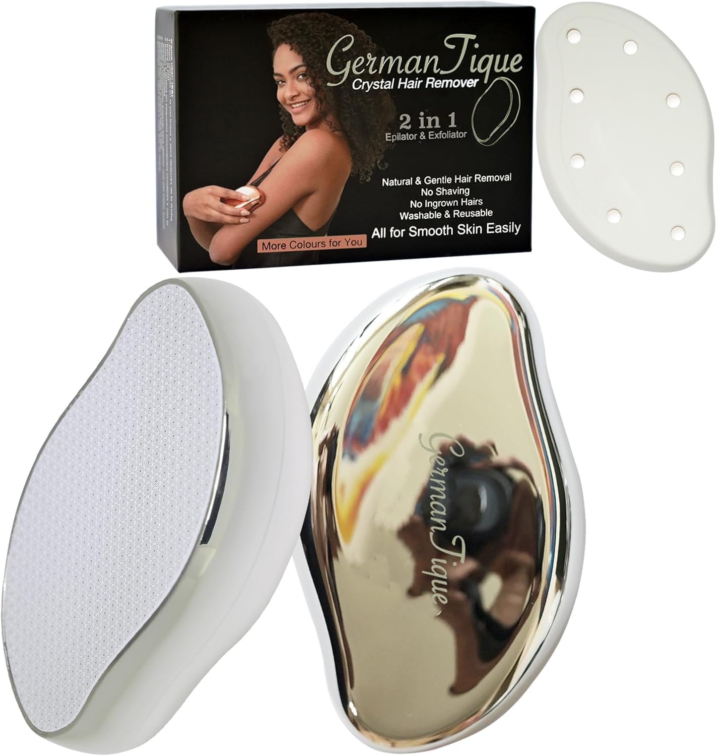 Germantique Borrador de Pelo de Cristal, Removedor Natural de Pelo...