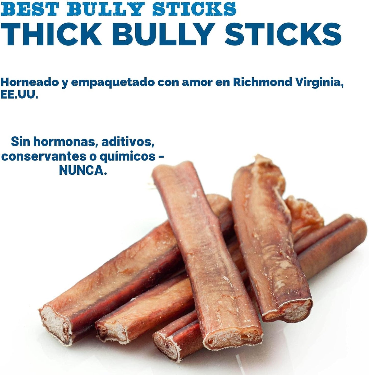 Best Bully Sticks Palitos de carne seca gruesos de 6 pulgadas para...