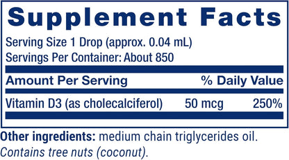 Life Extension Vitamina D3 líquida de 50 mcg (2000 UI) \u2013 Suple...