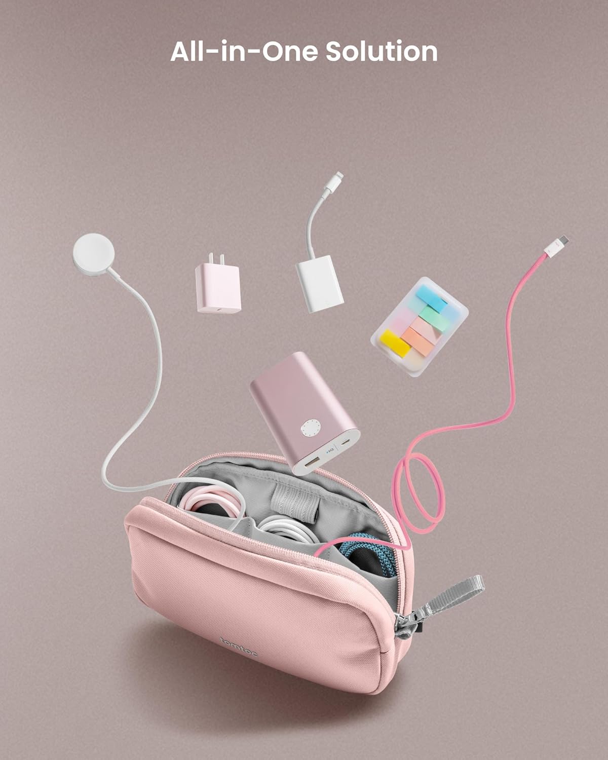tomtoc Organizador de Electrónicos Estuche de Viaje, Bolsa de Viaje...