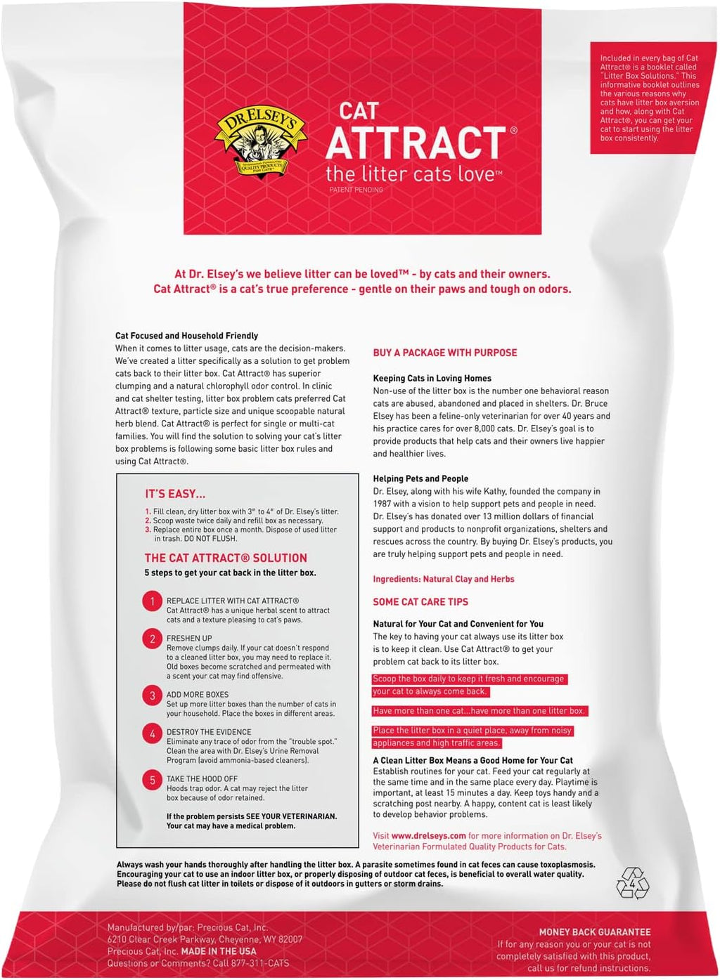Dr. Elsey's® Cat Attract® Arena de arcilla compactante para gat...