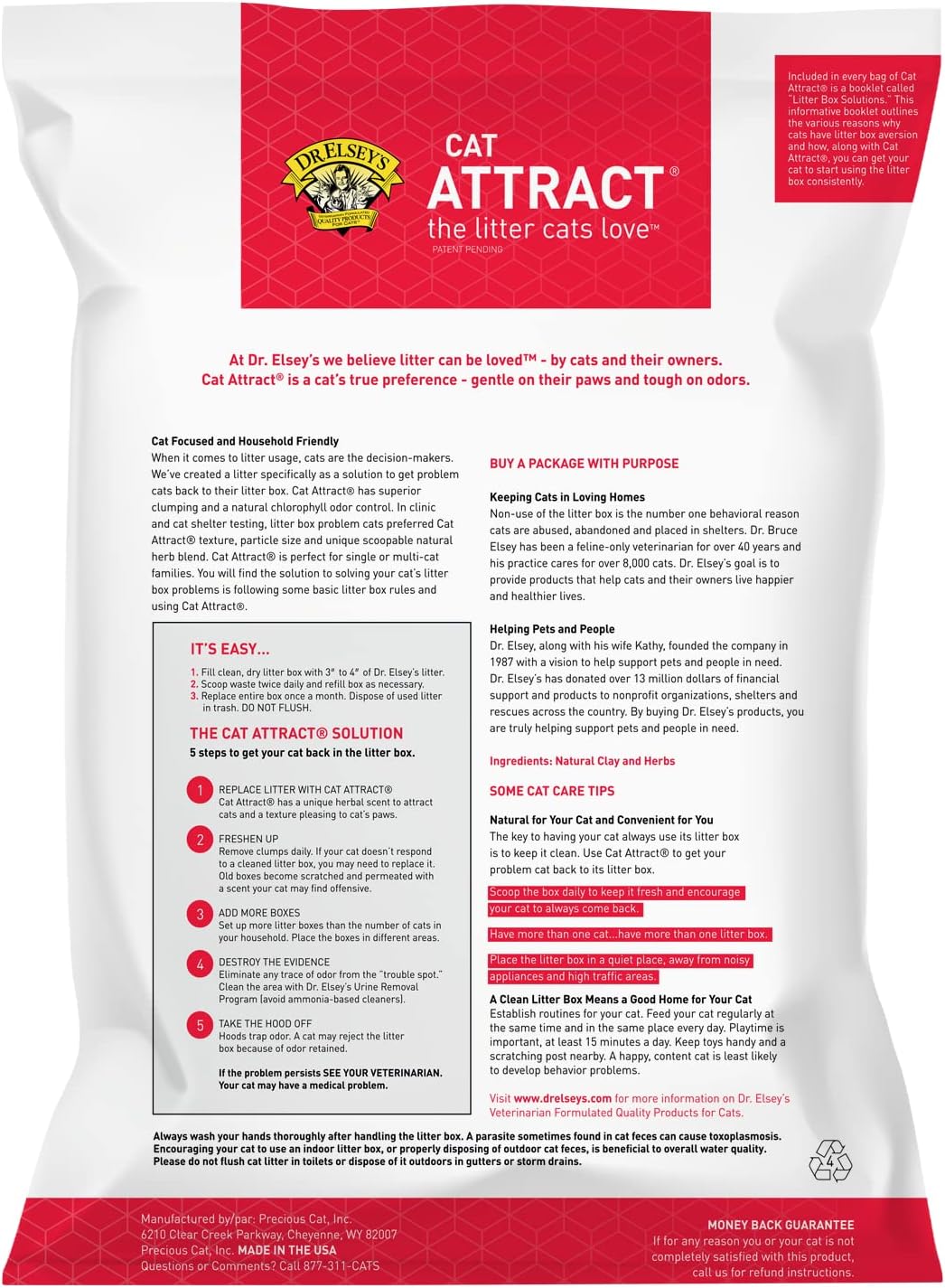 Dr. Elsey's® Cat Attract® Arena de arcilla compactante para gat...